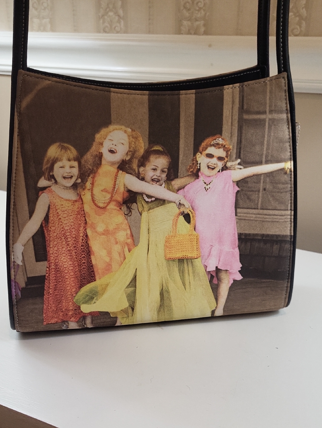Girls, Girls And More Girls Printed Canvas Shoulder Bag
